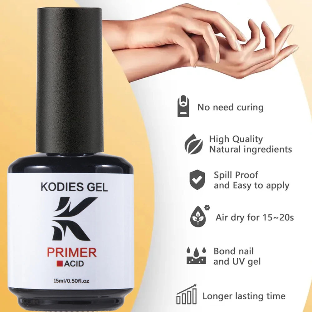 KODIES GEL Nail Primer and Dehydrator — Long Lasting Base Coat Prep