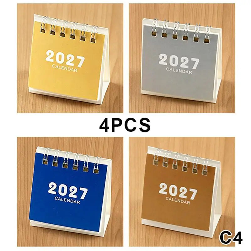 eelhoe 2027 Mini Desk Calendar — Portable Daily Planner for Home and Office