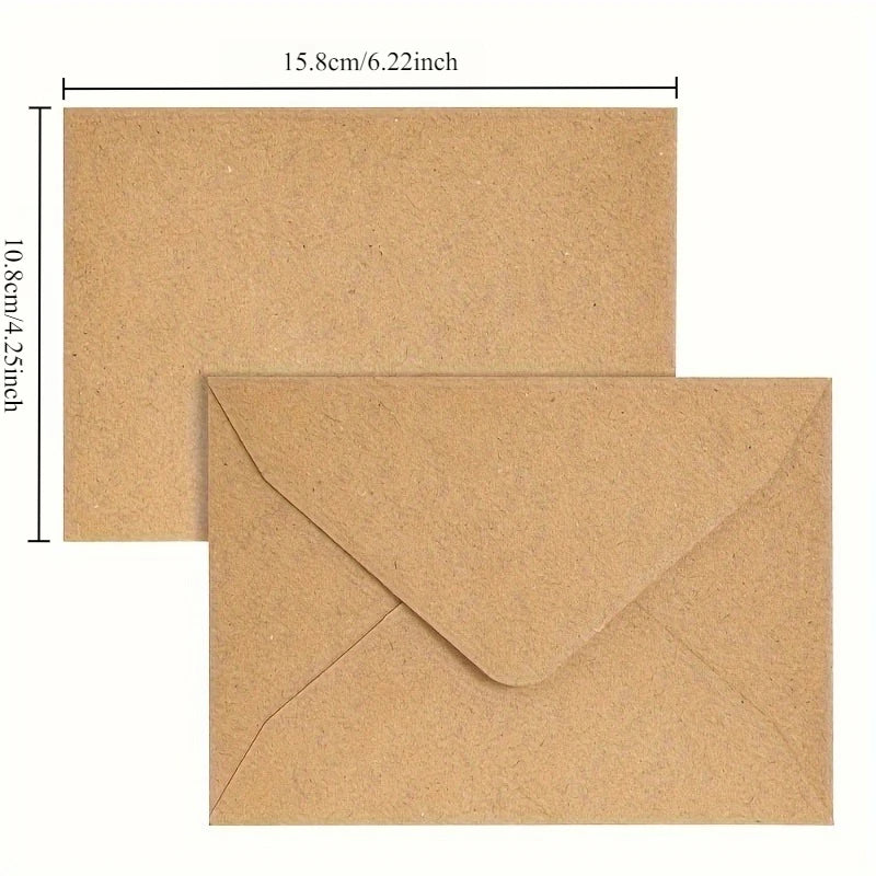 Kraft Paper Mini Envelopes — Self-Seal Small Envelopes for Gift Cards & Notes