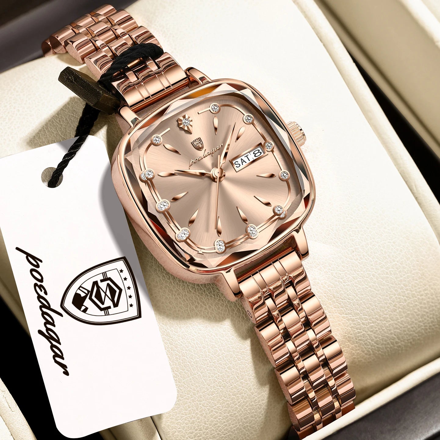 POEDAGAR Luxury Women's Watch — Elegant Stainless Steel Quartz Wristwatch