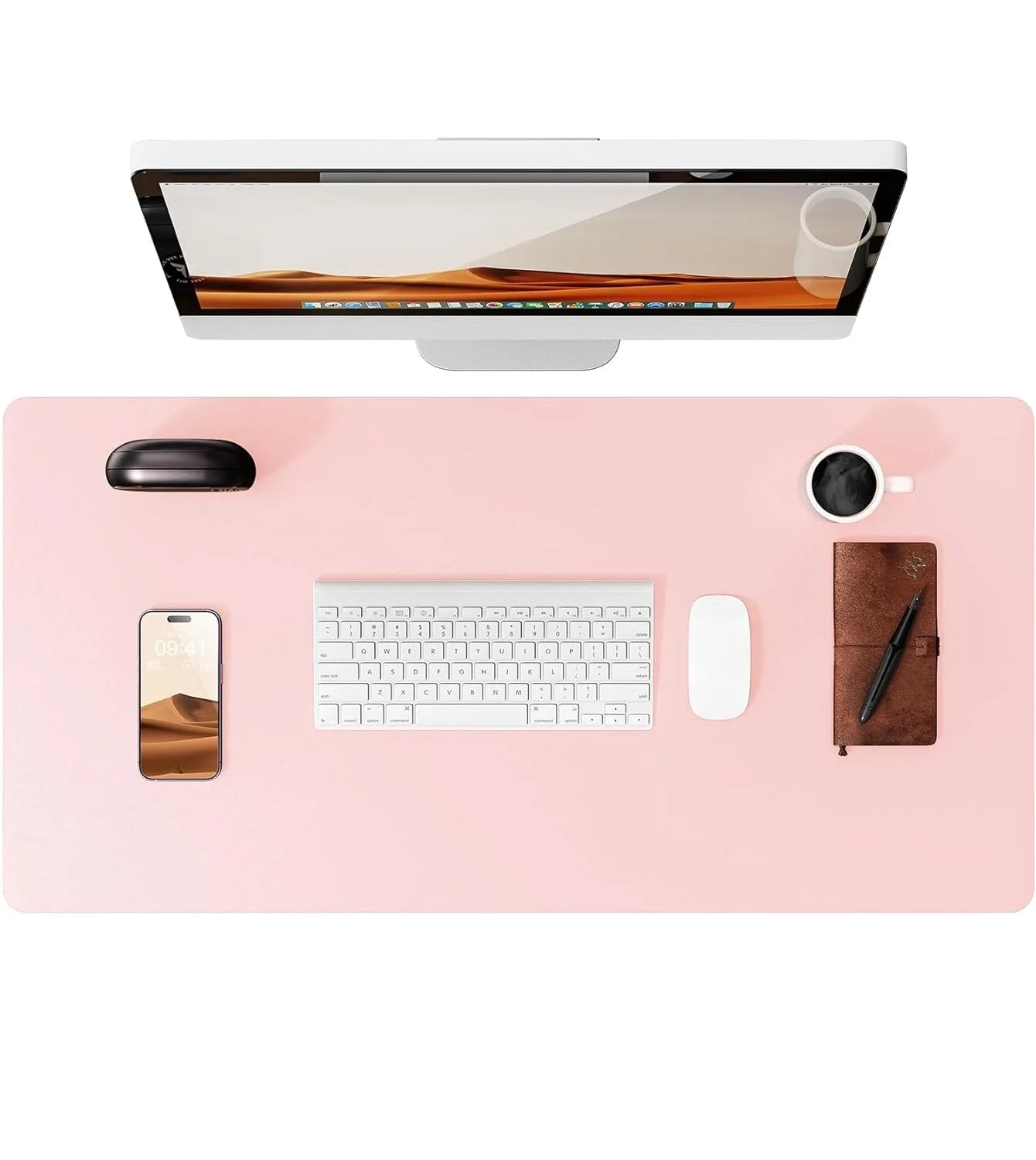 YSAGi Leather Desk Mat — Large Waterproof Mouse Pad & Desk Protector