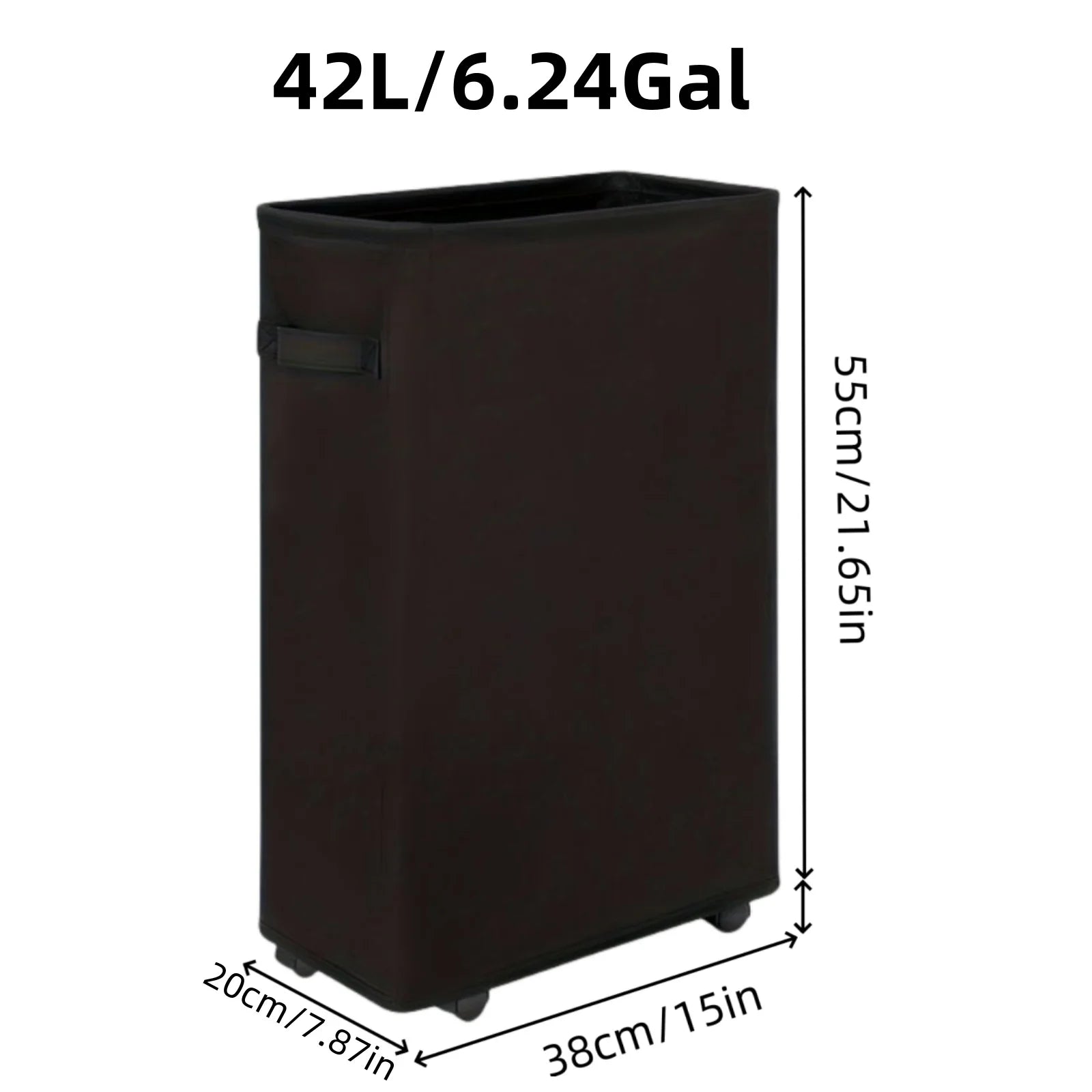 Rolling Laundry Hamper with Lid — Portable Oxford Fabric Storage Basket