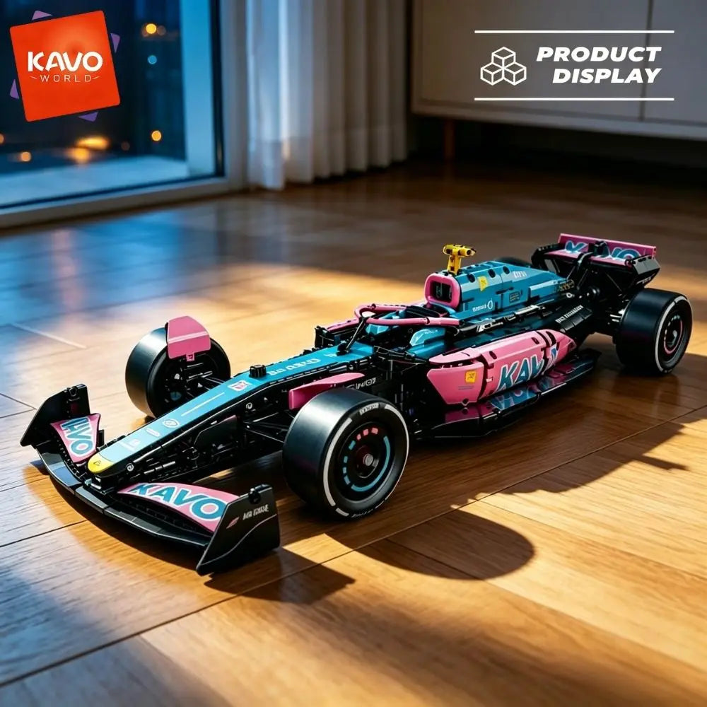 KAVOWORLD 1:8 Formula Racing Car Building Kit — Mechanical Technical Model Set