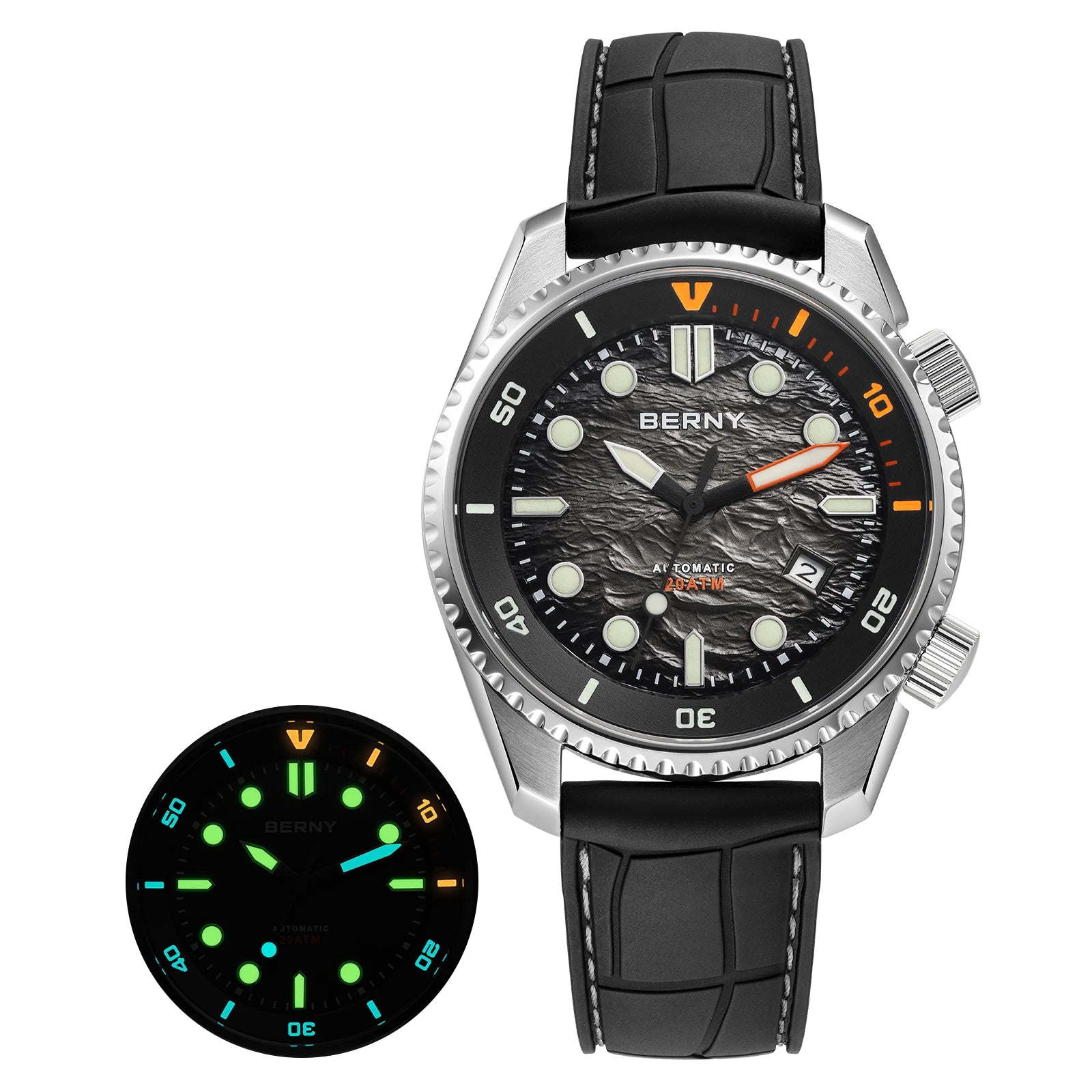 BERNY Automatic Diver Watch — Luxury Sapphire Crystal & 316L Steel