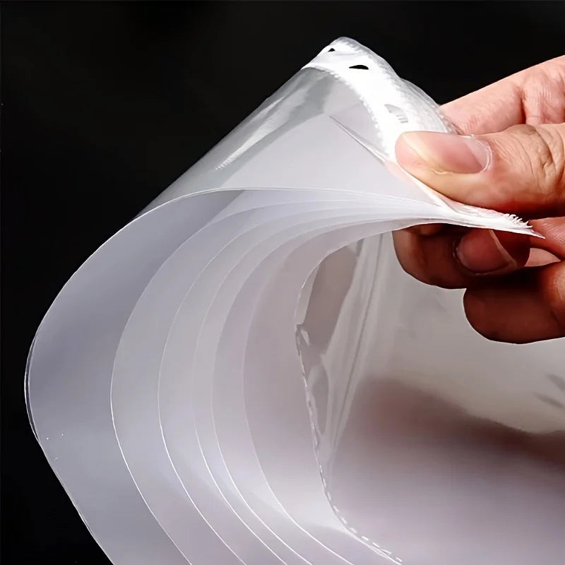 Clear A4 Plastic File Folders — Durable 11-Hole Document Sleeves