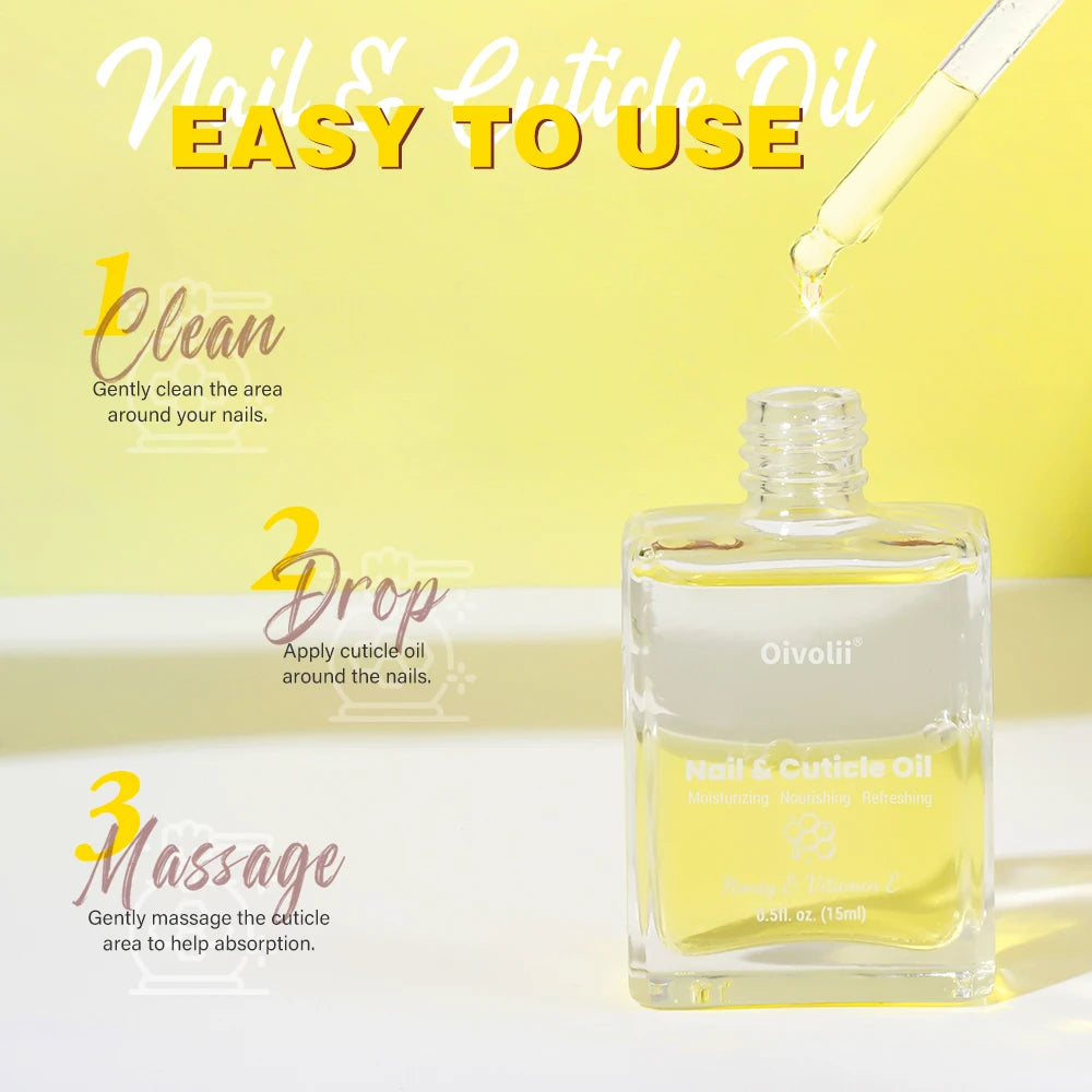 Vitamin E and Honey Cuticle Oil — Nail Repair and Moisturizing Treatment