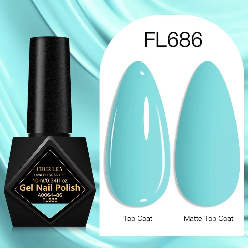 Four Lily Gel Nail Polish — Long Lasting Semi-Permanent Manicure Set