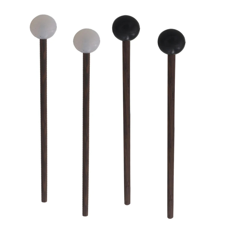 Steel Tongue Drum Mallets — Rubber Head Percussion Sticks with Handle