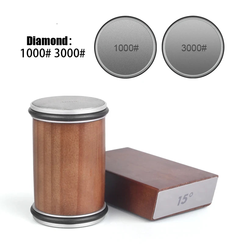 RSCHEF Rolling Knife Sharpener — Magnetic Holder & Diamond Stone Kit