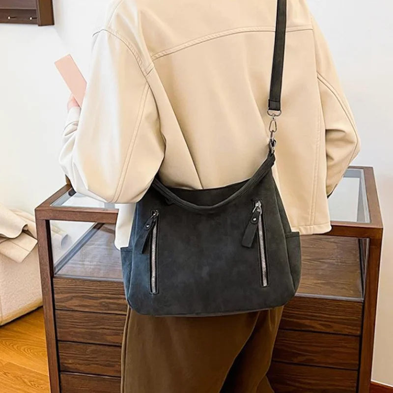 Yogodlns Women's Crossbody Bag — Large Capacity Matte PU Leather Purse
