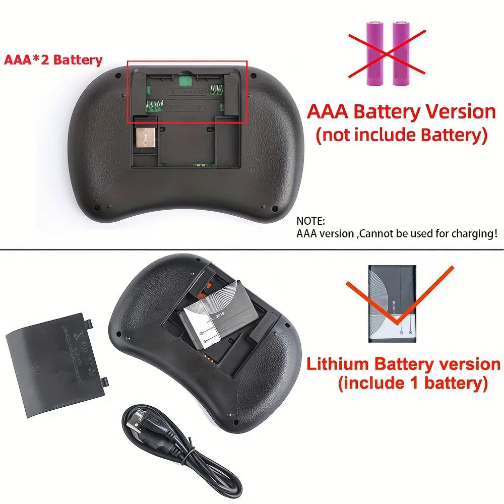 MRSVI Wireless Air Mouse and Keyboard — Backlit Mini Multimedia Controller