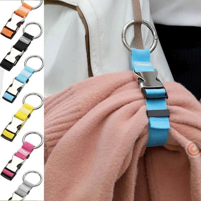 Adjustable Travel Luggage Strap — Portable Detachable Hook for Bags