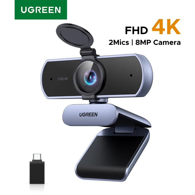 UGREEN 4K Ultra HD Webcam — High Resolution Video Camera with Auto Focus
