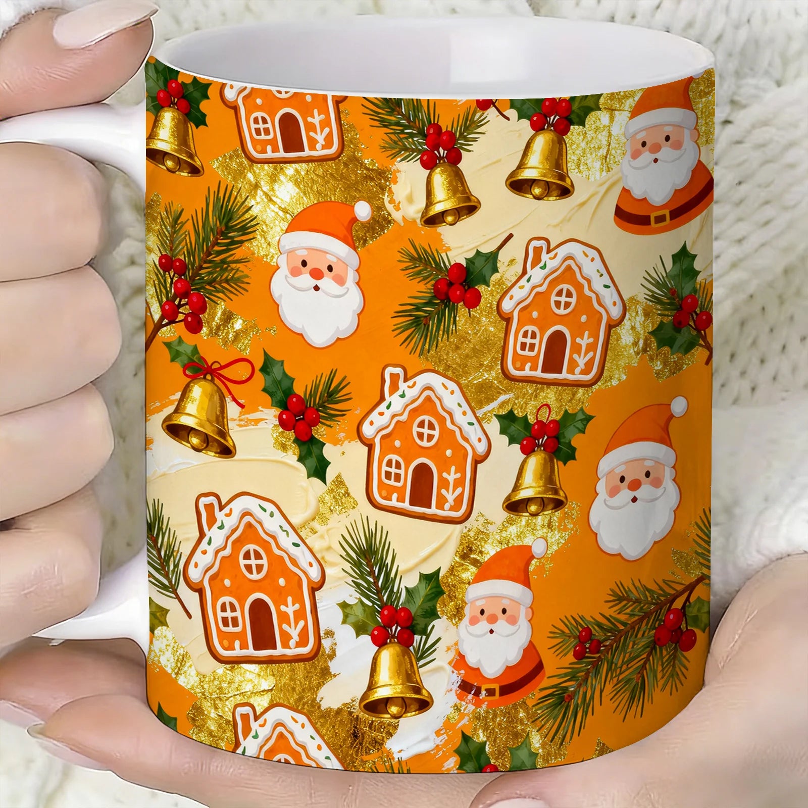 Ceramic Christmas Coffee Mug — Festive Holiday Drinkware for Home or Office