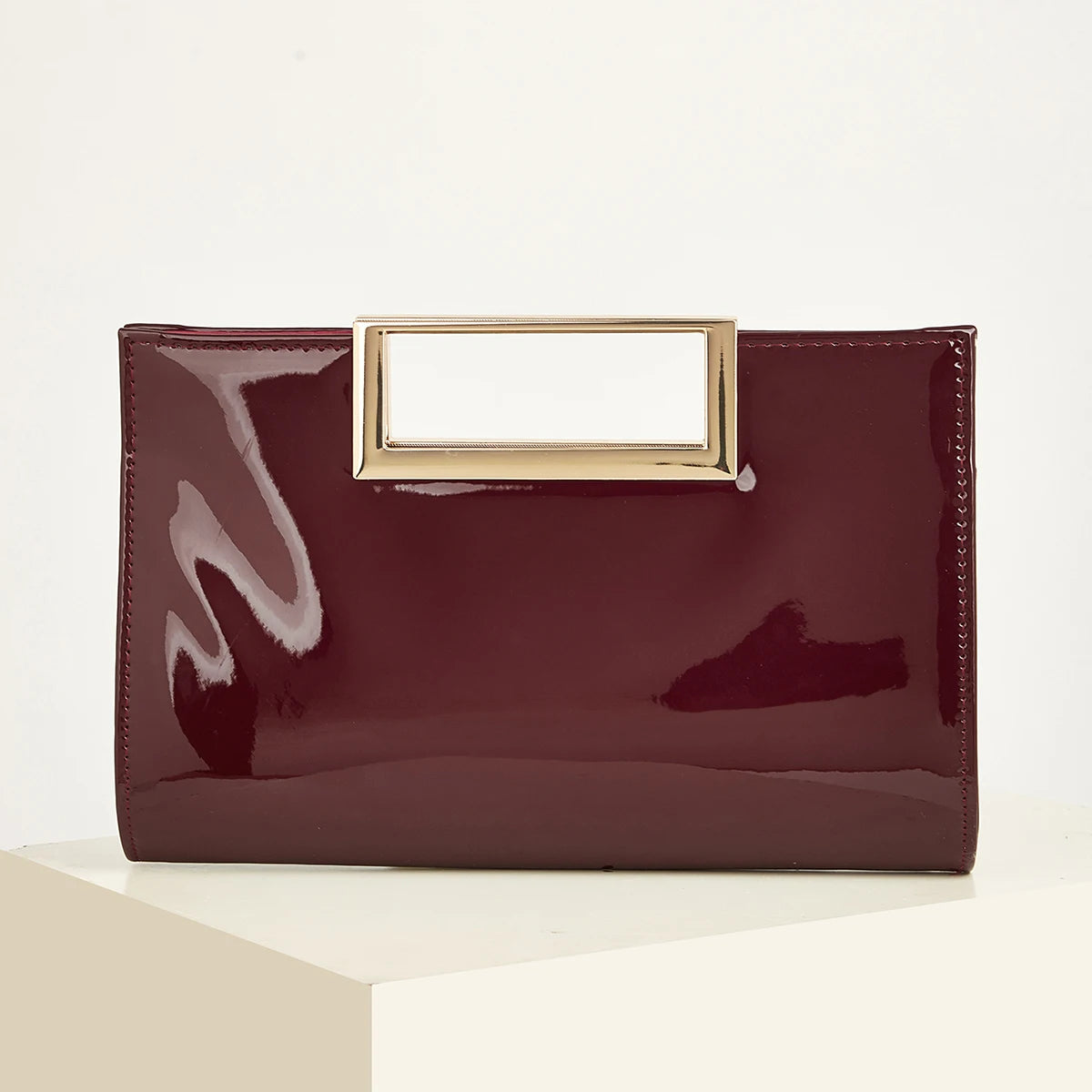 Women's Evening Clutch Bag — Elegant Small Square Purse with Chain