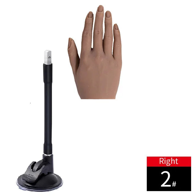 Zishine Nail Practice Hand Model — Realistic Silicone Mannequin with Stand