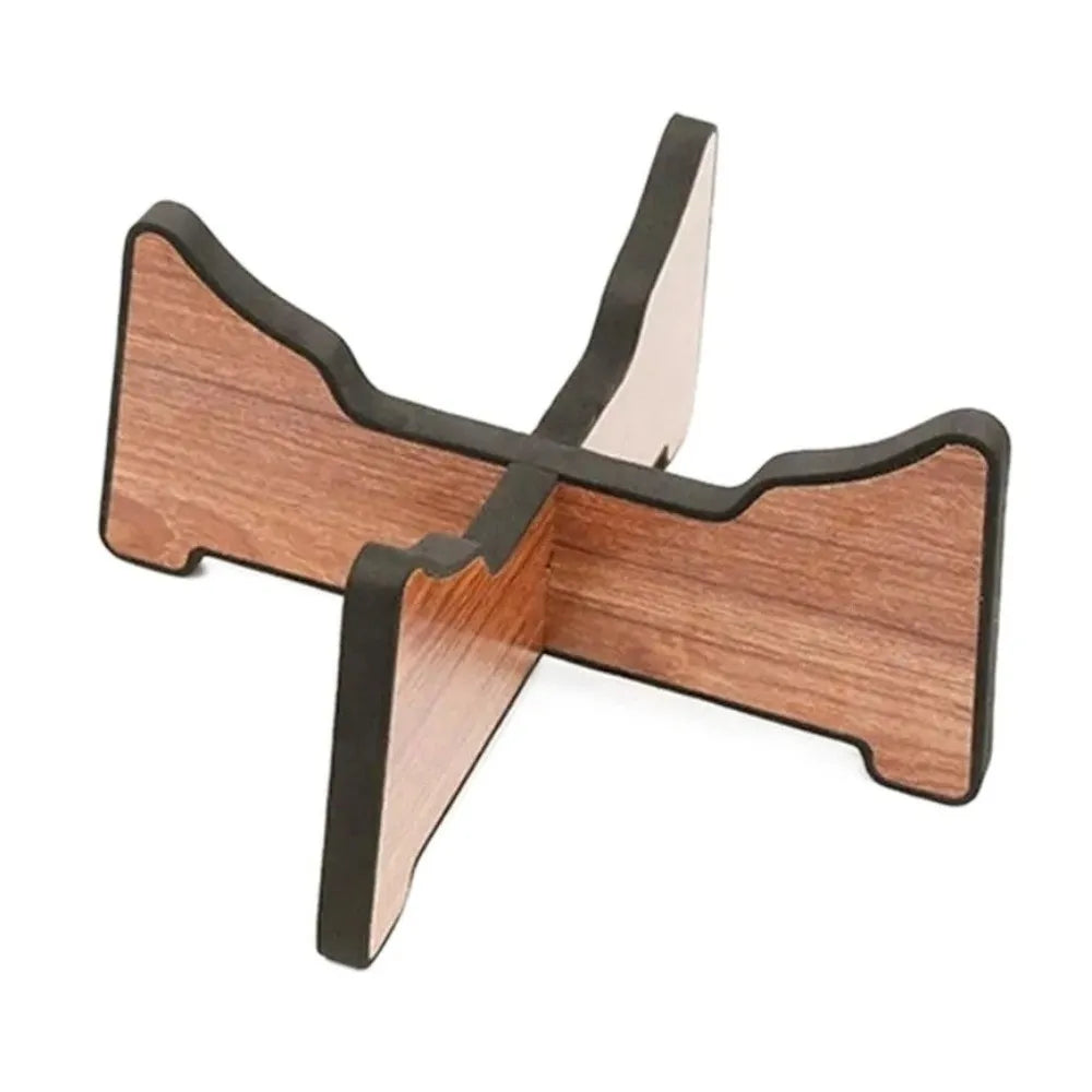 Wooden Hand Pan Drum Display Rack — Detachable Instrument Stand with Silicone Layer