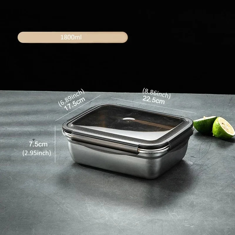 Stainless Steel Bento Box — Portable Food Storage Container for Lunch