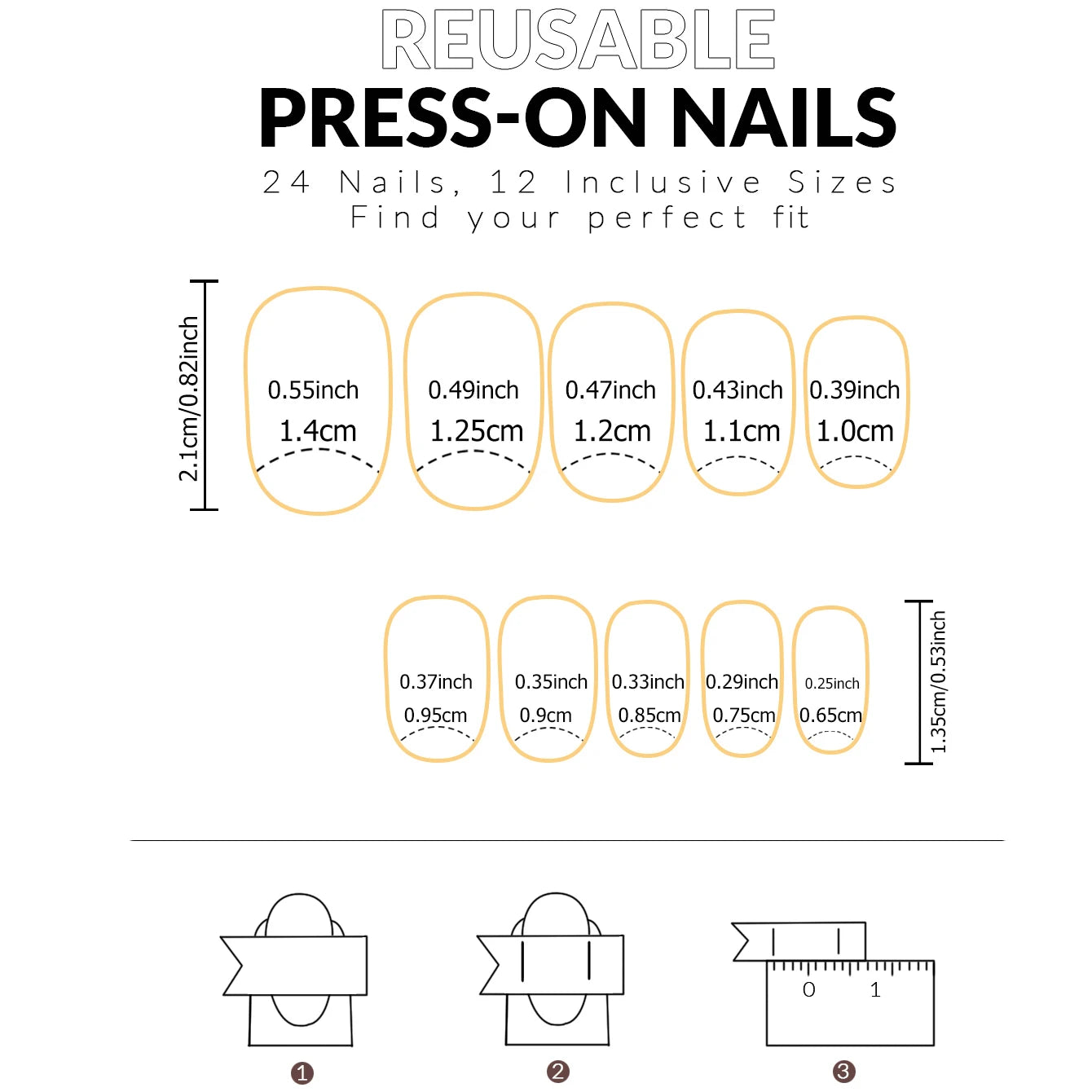Press On Nails — Short Almond Shape