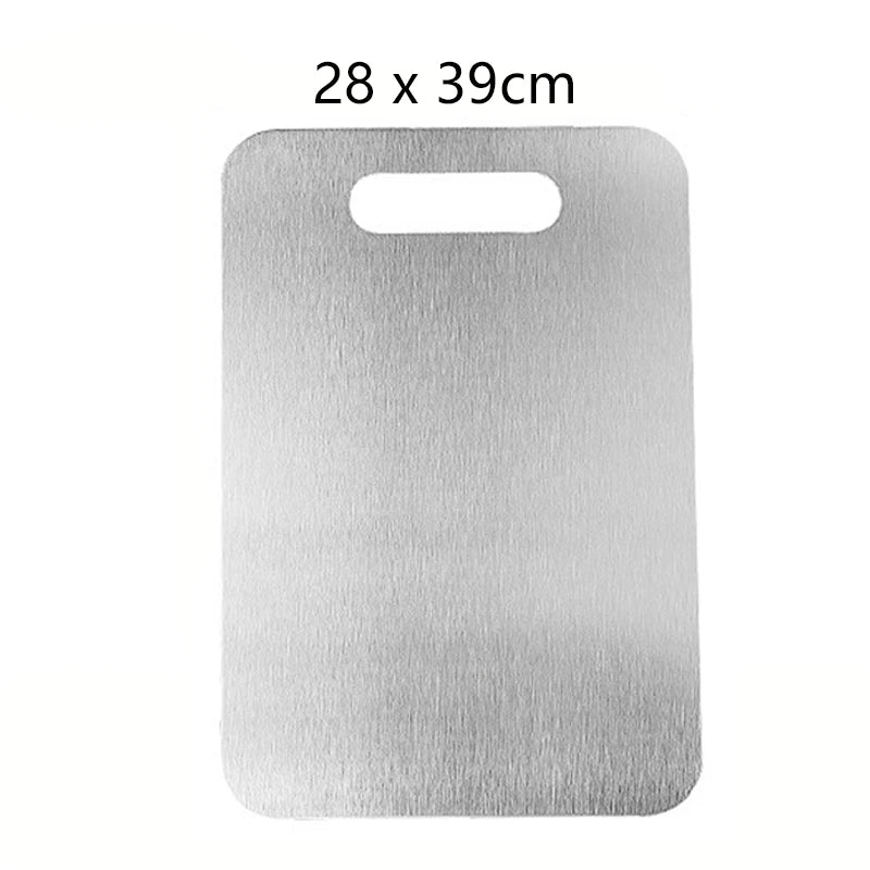 Stainless Steel Cutting Board — Durable Double-Sided Kitchen Prep Surface
