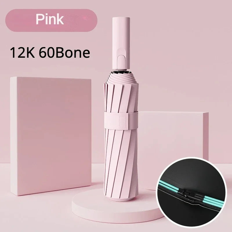 Automatic Windproof Umbrella — Large UV Protection Folding Rain Umbrella