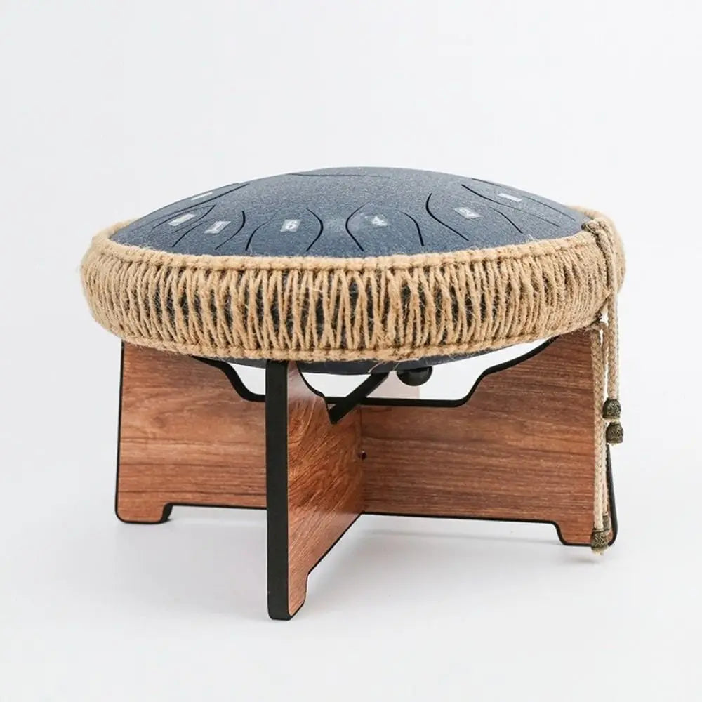 Wooden Hand Pan Drum Display Rack — Detachable Instrument Stand with Silicone Layer
