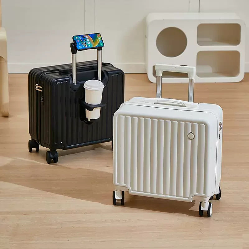 18-Inch Lightweight Travel Luggage — Hard Shell Spinner Suitcase with Combination Lock