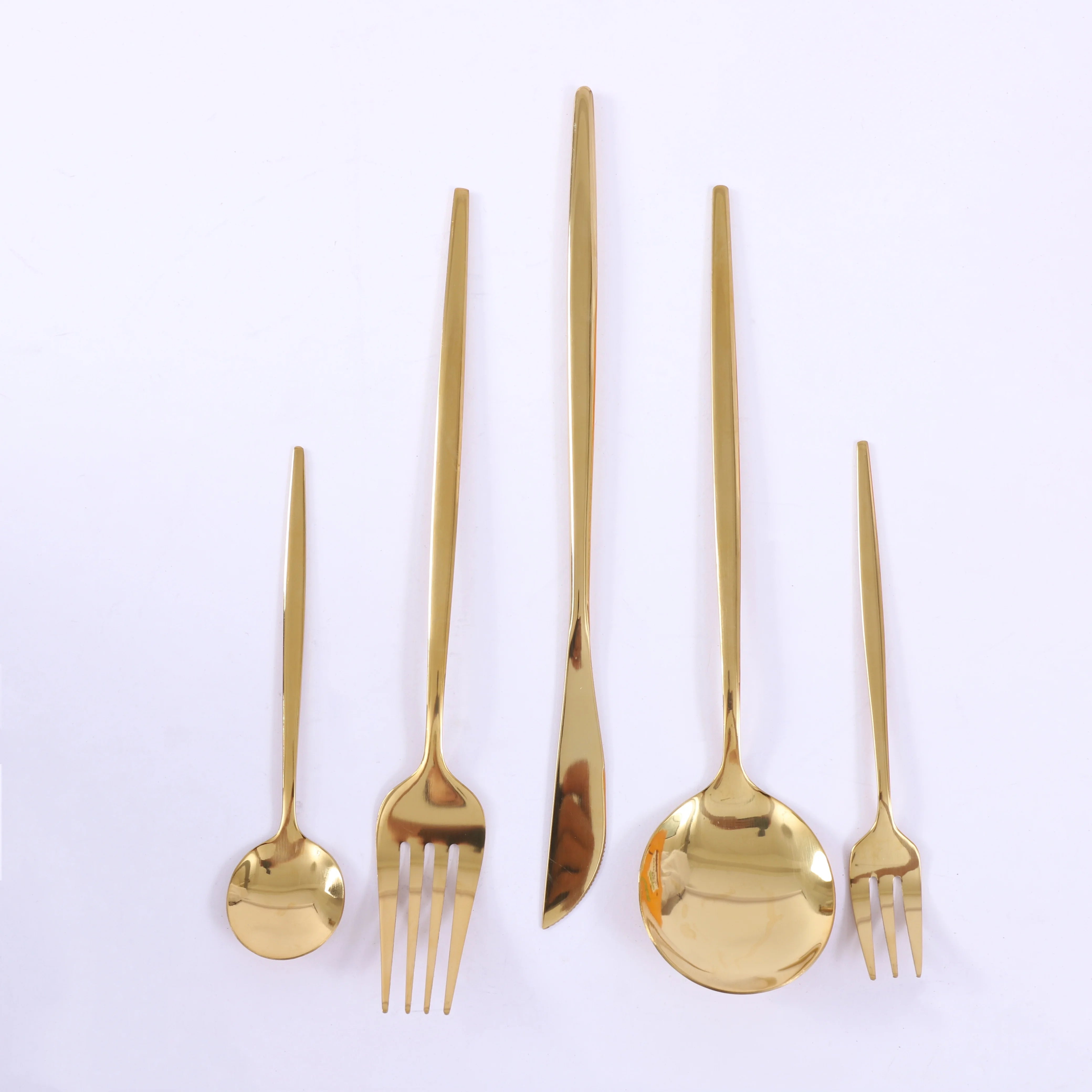 90-Piece Gold Stainless Steel Flatware Set — Heavy Duty Cutlery for Weddings & Buffets