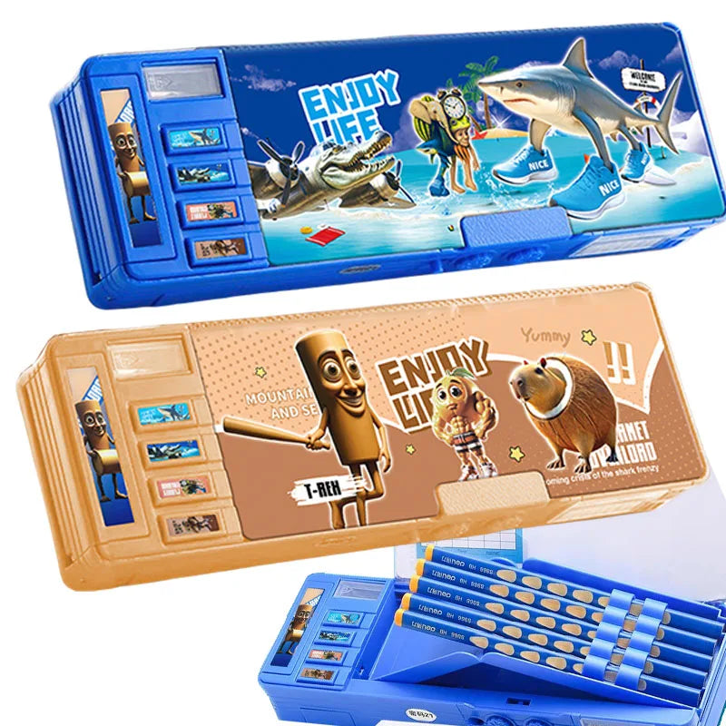 DBYC Multi-Function Pencil Case — Combination Lock with Calculator & Sharpener