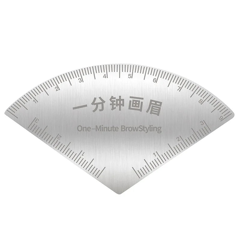 Stainless Steel Eyebrow Stencil — Fan Shaped Brow Shaping Tool