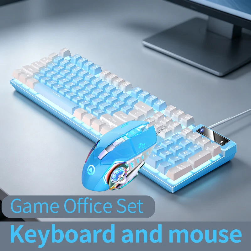 YINDIAO Wired Keyboard and Mouse Combo — Efficient Desktop Computing Set