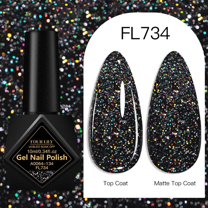 Four Lily Gel Nail Polish — Long Lasting Semi-Permanent Manicure Set