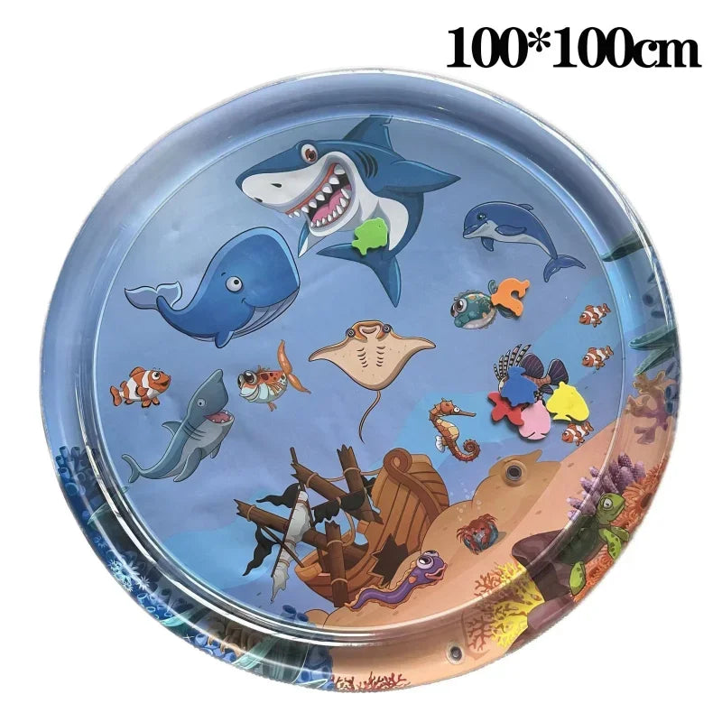 Inflatable Water Sensory Play Mat — Ocean Theme Pet Activity Mat
