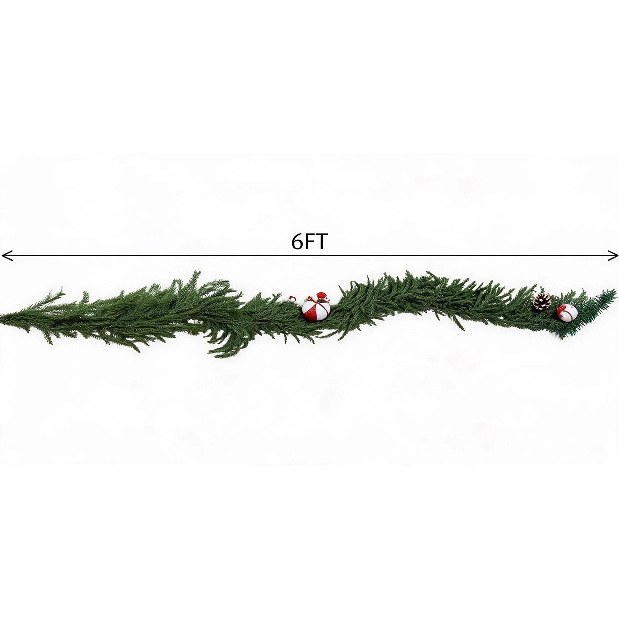 ANIXOL Artificial Cedar Garland — Realistic Faux Evergreen Holiday Decor