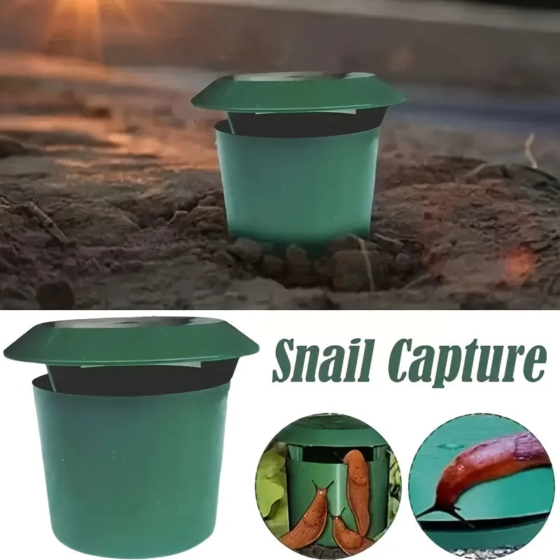 Reusable Snail and Slug Traps — Durable Garden Pest Catcher with Lid