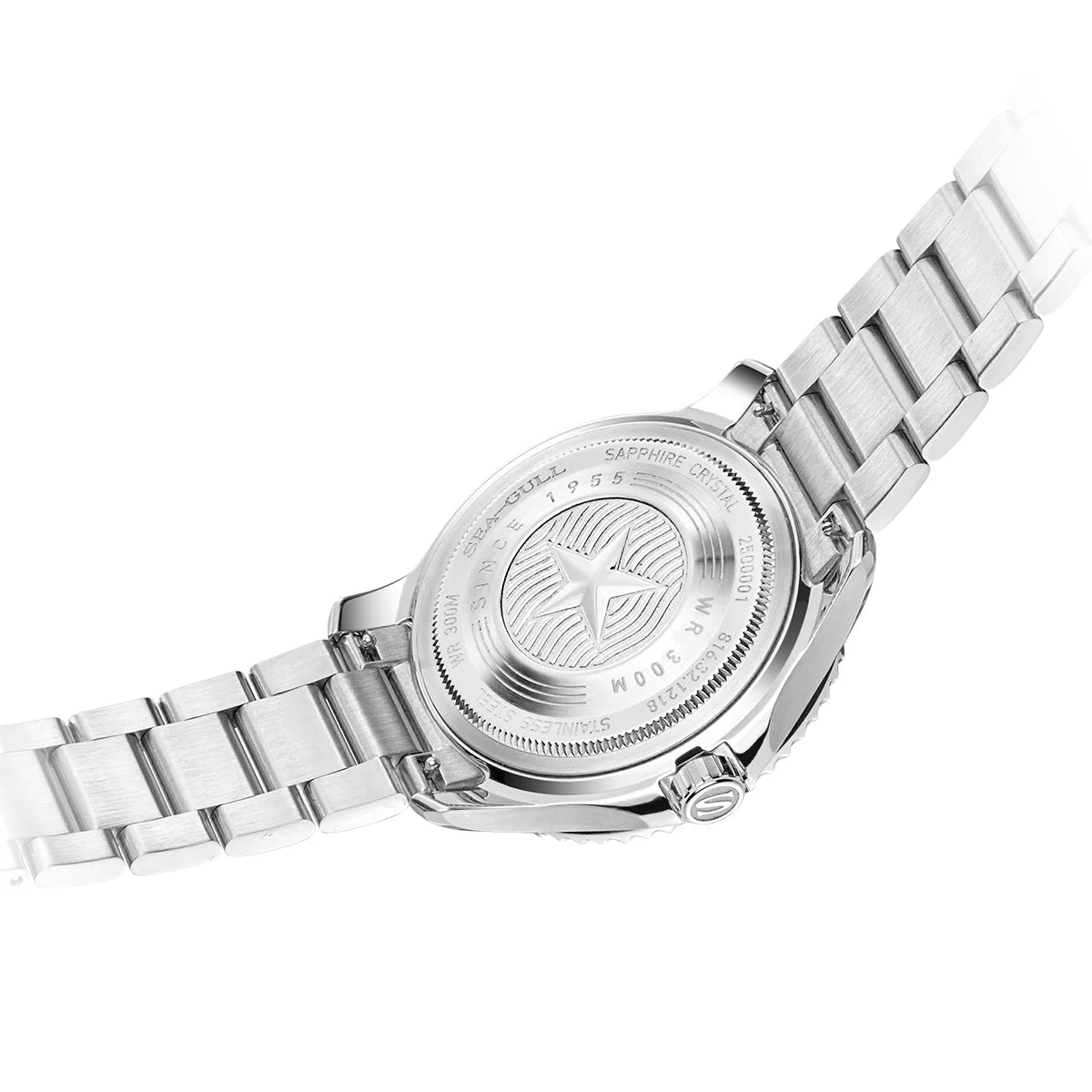 Sea-Gull Men's Automatic Mechanical Watch — Wave-Patterned Dial & 30Bar Waterproof