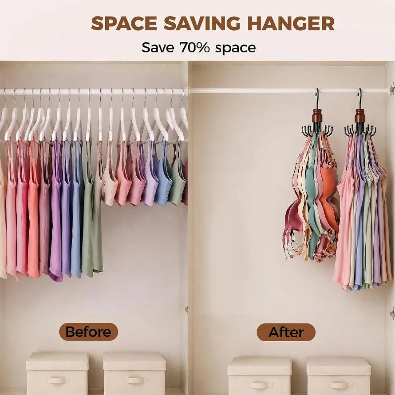 Wooden Bra and Tank Top Hanger — Space Saving Closet Organizer