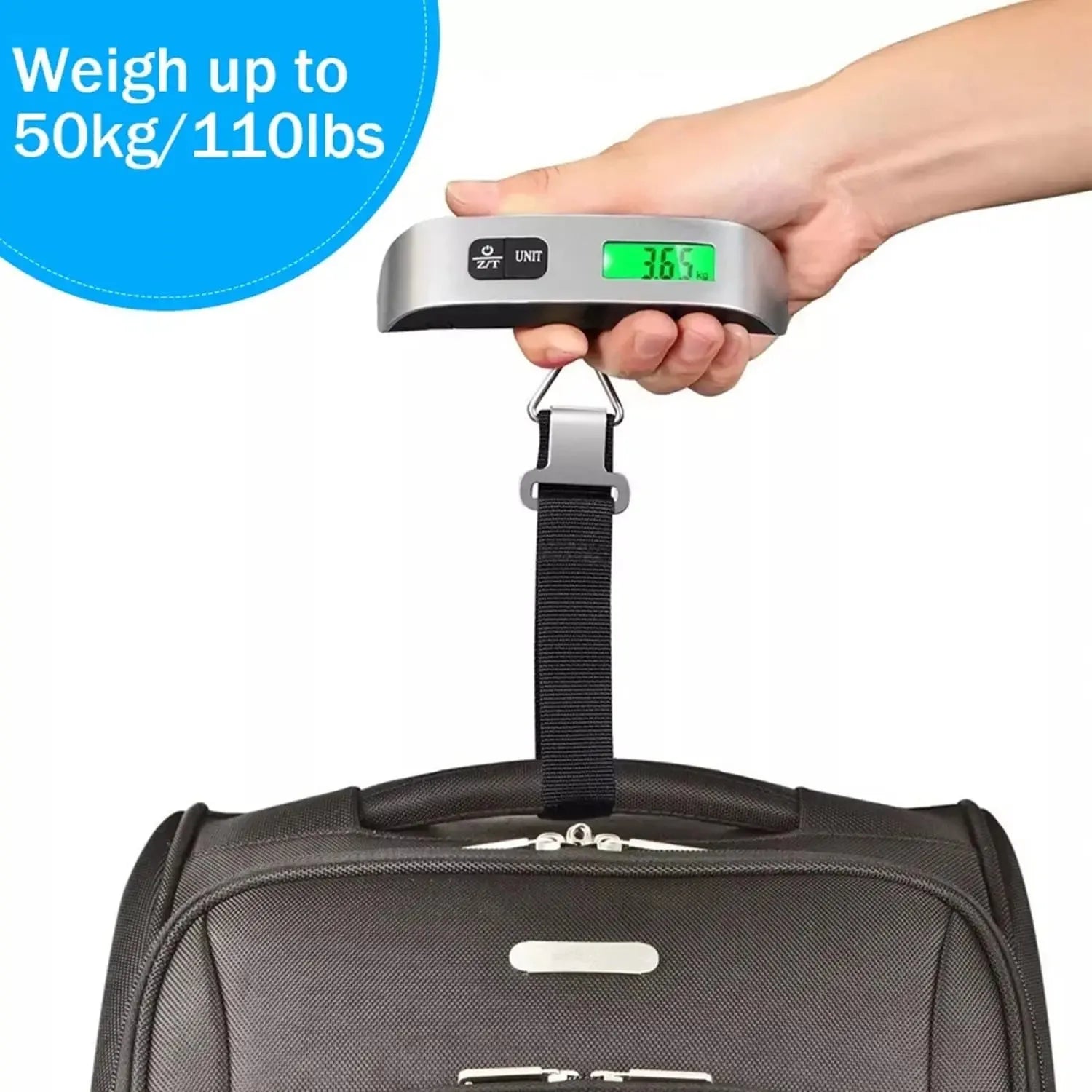 Digital Luggage Scale — Portable Handheld Weight Checker for Travel