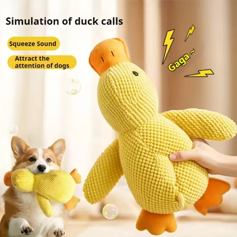Interactive Plush Duck Squeak Toy — Boredom Relief for Dogs