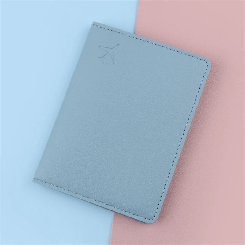 PU Leather Passport Cover — Slim Travel Wallet with Card Holders