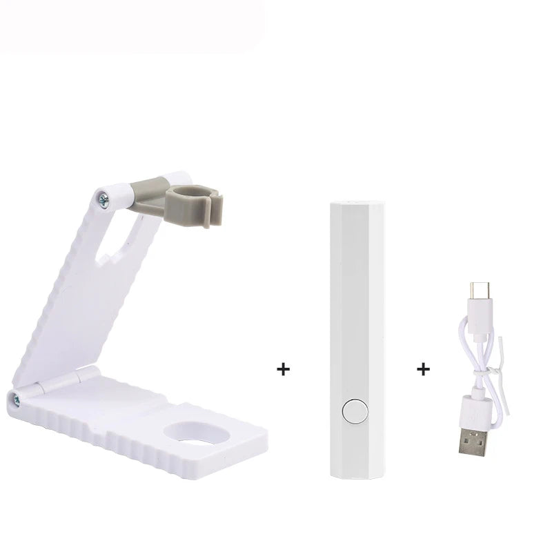 Handheld UV/LED Nail Lamp — Rechargeable Gel Polish Dryer with Stand
