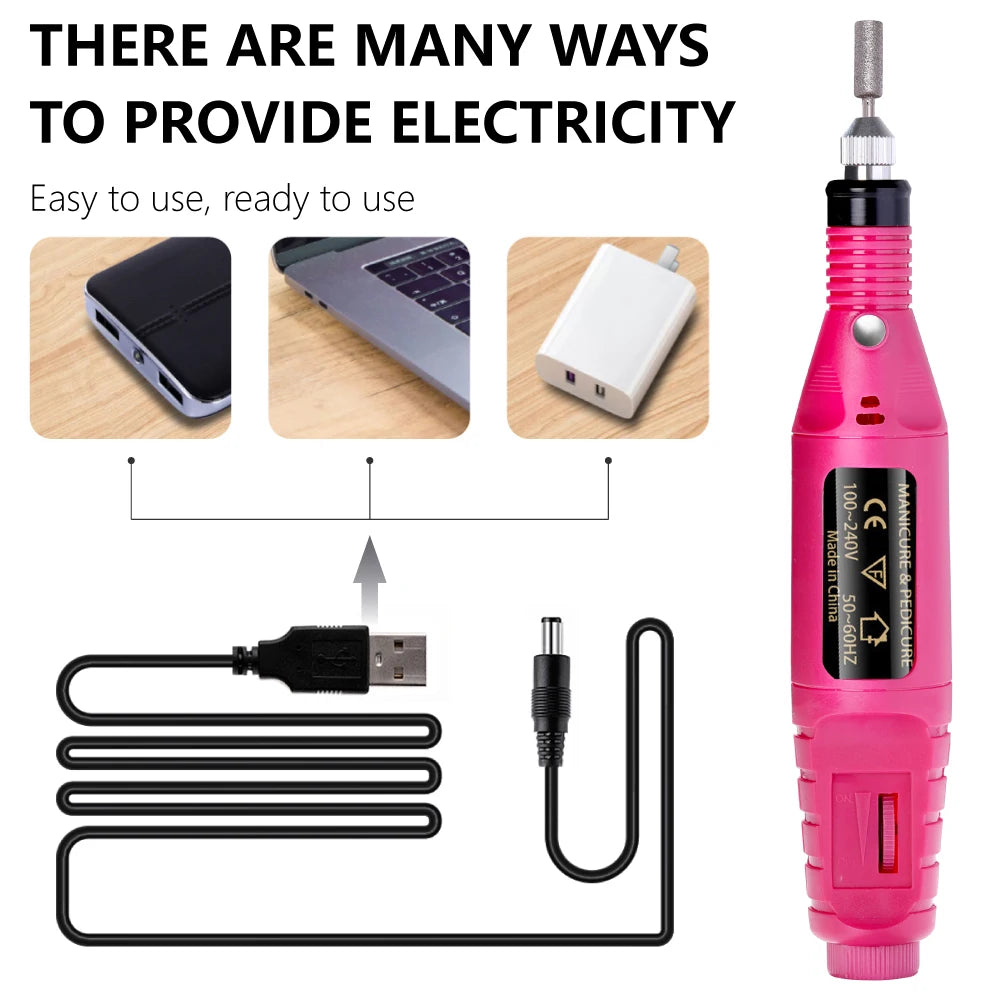 LULAA Professional Manicure Set — Electric Nail Drill & UV Lamp Kit