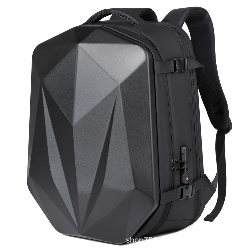Hard Shell Laptop Backpack — Waterproof Commuter Bag for Helmets & Tech