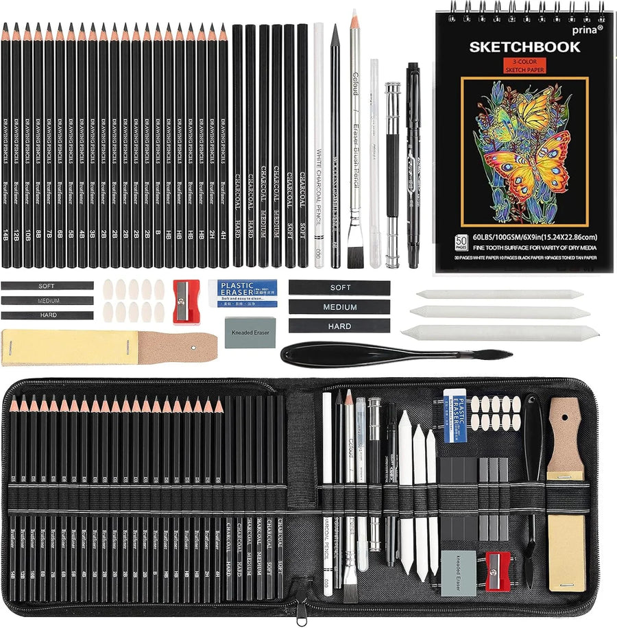 Professional Sketching Kit — Comprehensive Art Supplies Set for Drawing