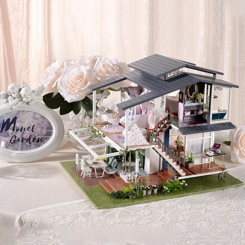 DIY Miniature Wooden House Kit — Immersive Adult Craft Project