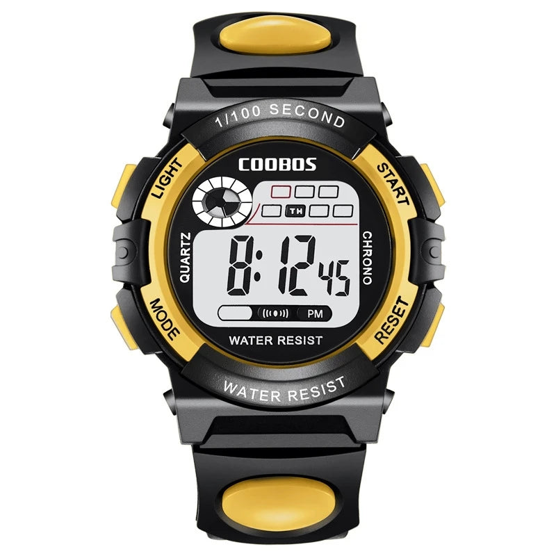 Digital LED Kids Sports Watch — Multifunctional Waterproof Wristwatch