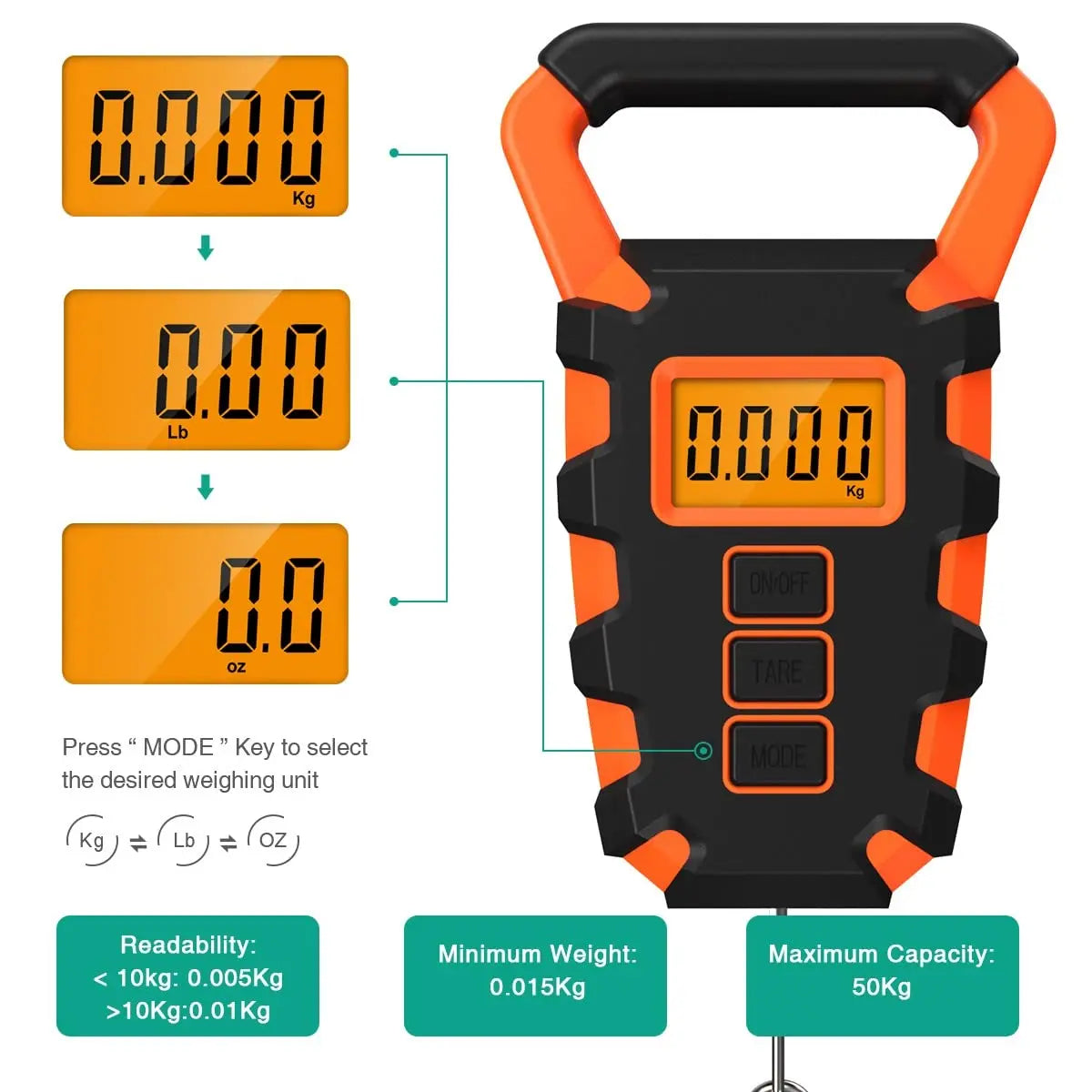 Digital Hanging Scale — High Precision Luggage & Fishing Tool