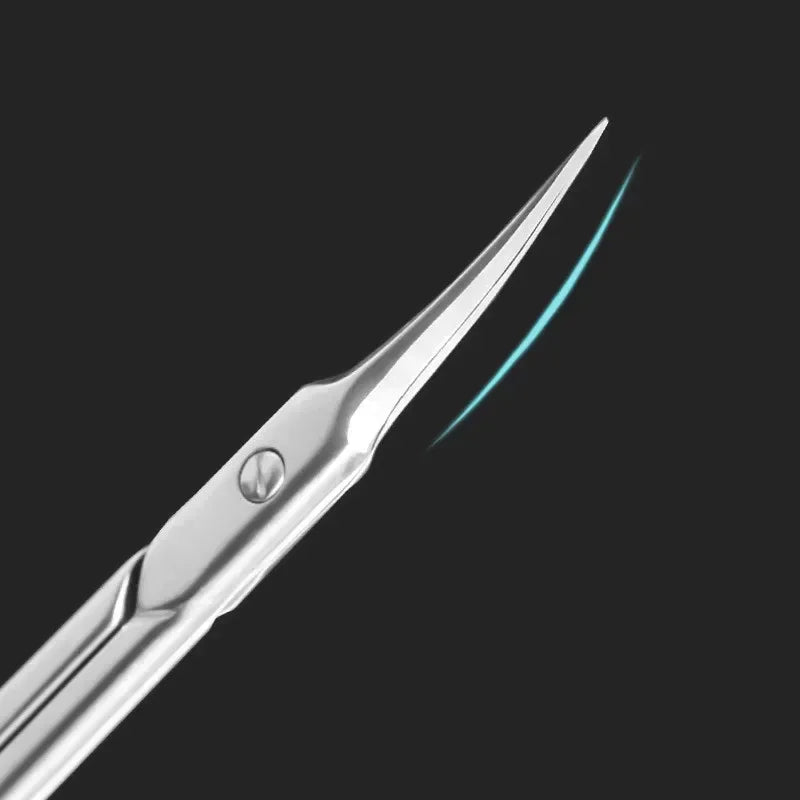 Stainless Steel Cuticle Scissors — Precision Trimmer for Nose Hair and Eyebrows