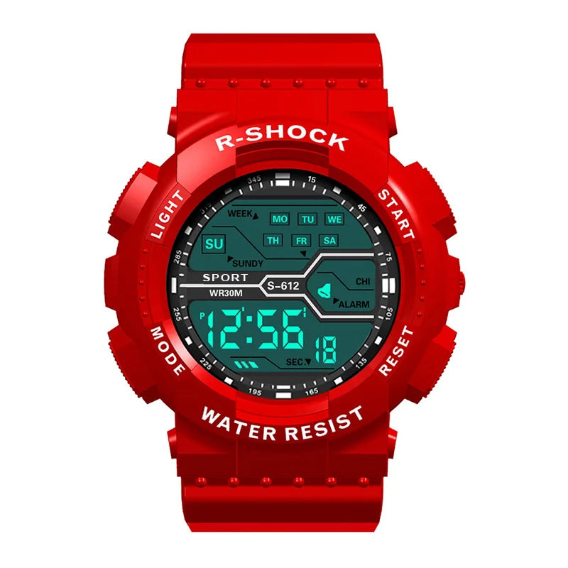 YIKAZE Men's Digital Sports Watch — Waterproof LED Military Wristwatch