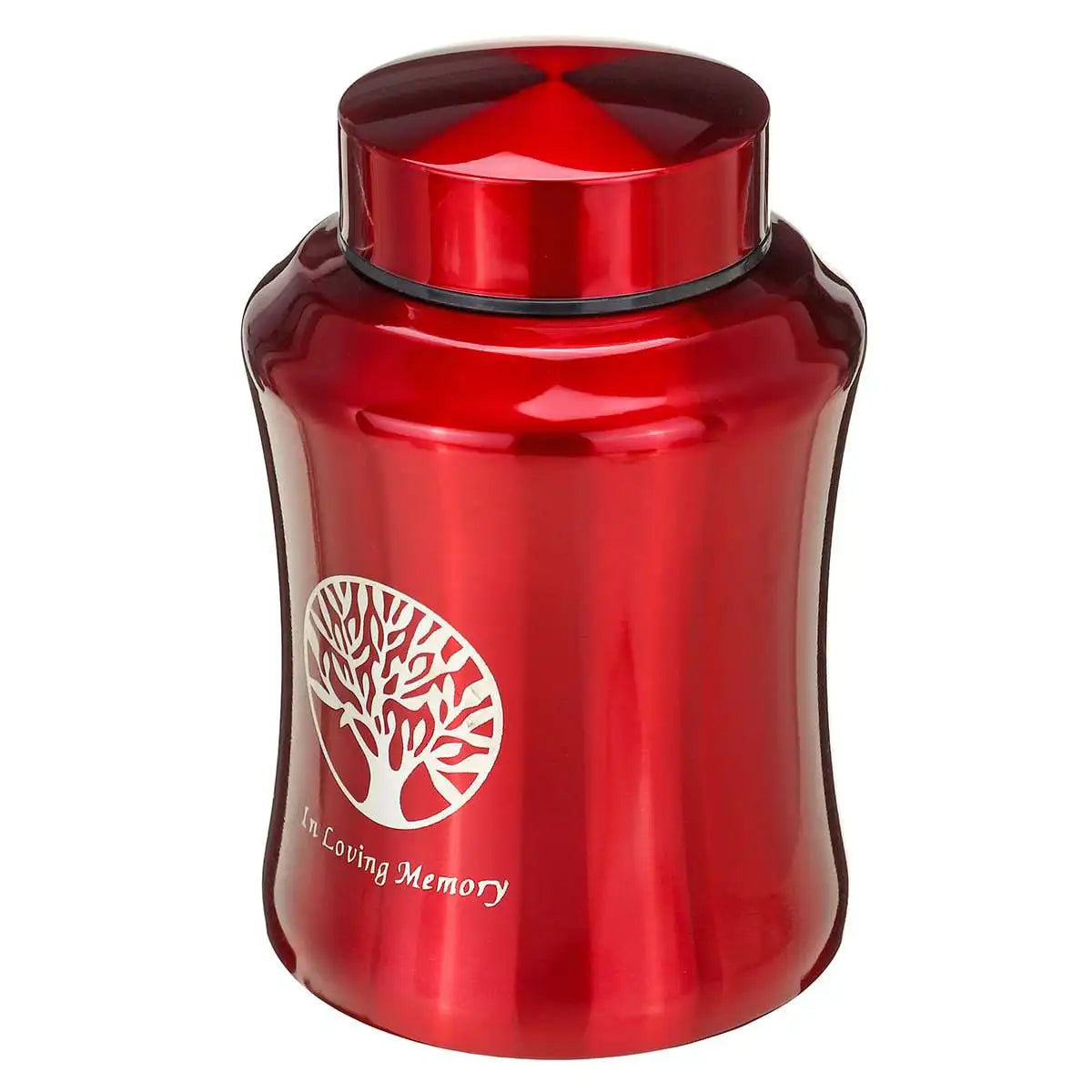 Stainless Steel Memorial Urn — Small Pet or Human Cremation Storage Jar